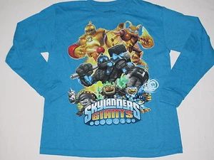 NWOT SKYLANDERS GIANTS shirt long sleeve BOY size L (14-16?) blue - Picture 1 of 4