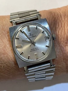 Works! Meister Anker 1960s Automatic Silvertone Bracelet Watch 25 Jewels Date - Picture 1 of 12