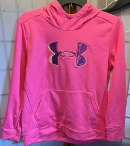 NWT Girls Under Armour Iridescent Logo Fleece Hoodie - YXL - Picture 1 of 4