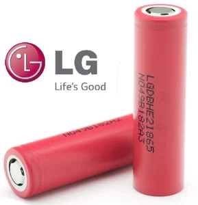 2 PCS LG 18650 2500MAH High Drain 35Amp LI-ON Rechargeable Genuine Battery HE2 - Picture 1 of 1