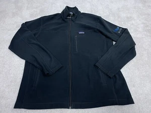 Patagonia Jacket Mens Extra Large Black Fleece Full Zip Pockets Coat Outdoors - Picture 1 of 11