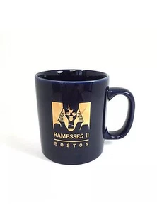 Vintage Staffordshire England Kiln Craft *RAMESSES II BOSTON* Coffee Mug *NAVY* - Picture 1 of 3
