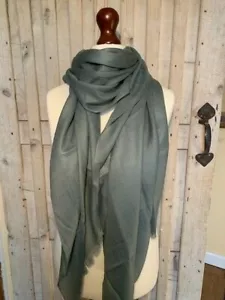 Luxus fein leichtes Kaschmir/Wollschiefer blau Pashmina von Pashmina Love. - Bild 1 von 2