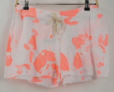 Nuevo 106$ DIVERTIDOS Pantalones Cortos para Mujer Tallas 1/2 M Rosa Blanco Tie Dye Terry Crudo Foto 1 de 4