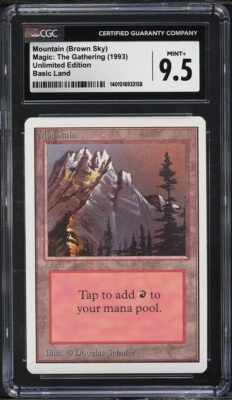MTG Unlimited Mountain (Brown Sky) CGC 9.5 MINT+ 1993 Unlimited Edition - Image 1 of 2
