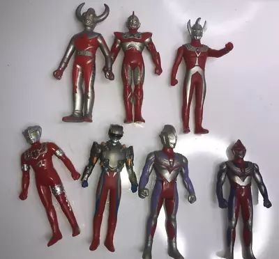 Bandai Ultraman 6" TO 7" LOT OF 7 FIGURES FATHER, TIGA, LEO ASTRA, #J - Image 1 of 4