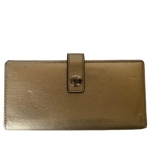 Coach Gold Leather Card Bill Wallet - Picture 1 of 8