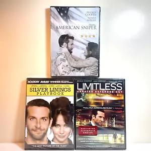 LIMITLESS / SILVER LININGS PLAYBOOK / AMERICAN SNIPER (DVD) Bradley Cooper NEW - Picture 1 of 16