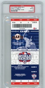 2012 MLB SERIE MUNDIAL DETROIT TIGRES DE San Francisco gigantes boleto psa 10 gemas como nuevo - Imagen 1 de 1
