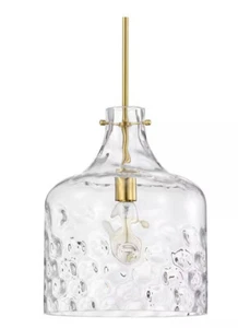 Warehouse of Tiffany Daelan 12 in. 1-Light Indoor Brass Finish Pendant Light - Picture 1 of 3