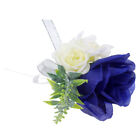  Fake Flower Boutonniere Decoration Groom Corsages Wristband