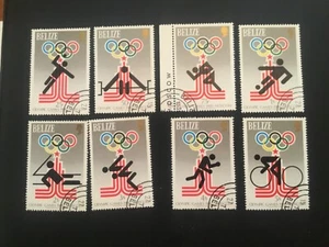 ICOLLECTZONE Belize 451-458 VF used Olympics - Picture 1 of 1