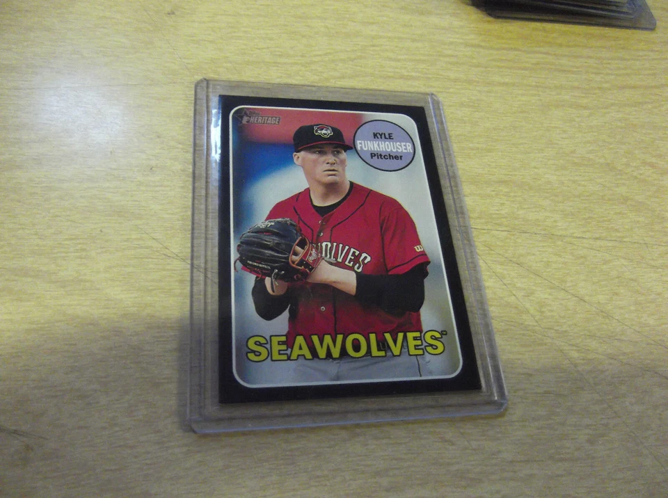 KYLE FUNKHOUSER 2018 TOPPS HERITAGE MINORS #49 *BLACK* #19/50 MADE-----STORE - Image 1 of 1