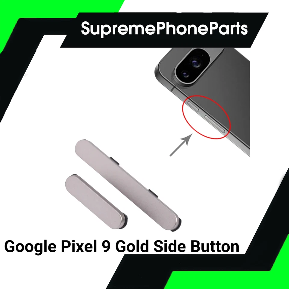 Google Pixel 9 ( Gold ) Replacement Side Power Volume Up Down Buttons Keys -UK - Image 1 of 1