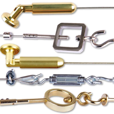 Seilspannsystem Seilspanngarnitur Wand, Decke, Wand zu Wand Gardinenseil Set 5m - Bild 1 von 4