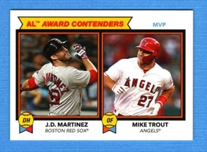 2018 Topps Throwback Thursday #192 Mike Trout/J.D. Martinez Angels/Red Sox 1090 - Imagen 1 de 1