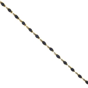 14 Karat Gelbgold Diamant Saphir Armband ca. 0,21 TCW - Bild 1 von 7