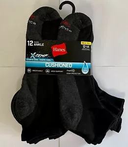 Hanes 12 Pair BIG & TALL X-Temp Ankle Socks size 12-14 shoe size - Picture 1 of 2