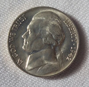 1942 P/P Doble P Jefferson Nickel RM738A - Imagen 1 de 3