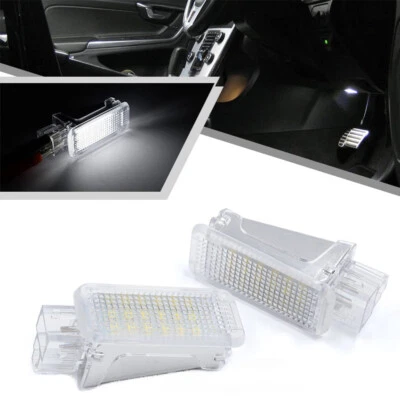 2x LED AUDI White Footwell Door Courtesy Interior Lights A3 A4 A5 S3 Q5 Q7 TT Q8 Foto 1 de 4