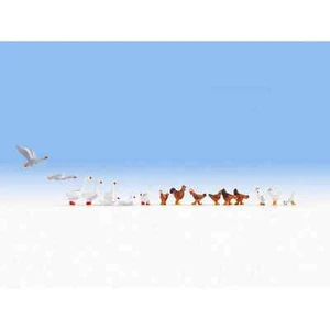 Noch 15772 Chickens & Geese HO Gauge Figures Set HO 1/87 - Picture 1 of 1