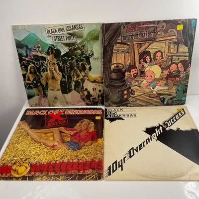 4 Black Oak Arkansas Vinyl Records Street Party / Early Times / X Rated / 10yr Foto 1 de 4
