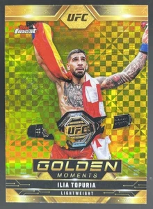 2025 Topps UFC Finest Ilia Topuria Golden Moments Checkerboard Refractor SP #16 - Bild 1 von 2