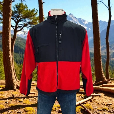 Colorado Timberline Red Black Fleece Jacket Large Softshell Outdoor Toro Work - Image 1 of 4