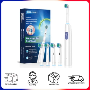Brosse Dents électrique rechargeable Adulte Enfant Capteur de Pression 5 Modes - Imagen 1 de 4