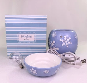 Calentador de cera Scentsy Snowflake Blue Deluxe - Nuevo - Imagen 1 de 16