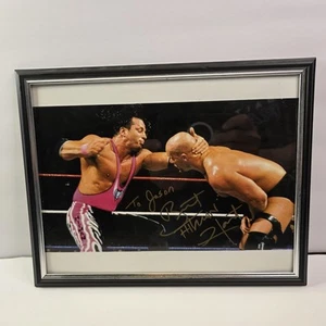 Bret The Hitman Hart Autograph 8X10 Photo. Dedicated Signature To Previous Owner - Picture 1 of 5