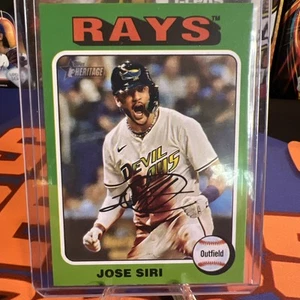 2024 Topps Heritage High Number Jose Siri Throwback Variation SSP Rays #664 - Picture 1 of 10