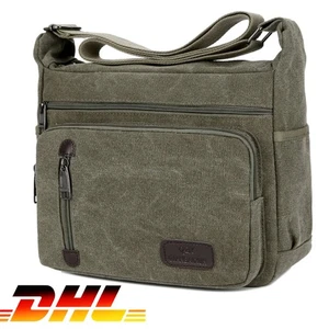 Große XL Herren Damen Tasche Messenger Bag Umhängetasche Laptoptasche Canvas DE - Bild 1 von 10