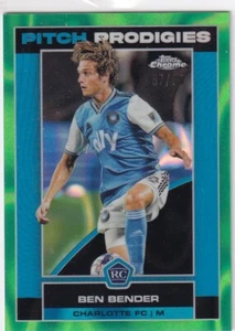 Topps Chrome MLS 2023 No. 115 Ben Bender Rookie Pitch Prodigies Green 67/99 - Bild 1 von 2