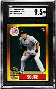 2017 Topps Chrome 1987 #87T-8 Aaron Judge SGC 9,5 como nuevo + inserción de novato de los Yankees - Imagen 1 de 2
