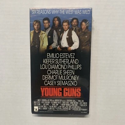 Young Guns (VHS, 1988) Factory Sealed w/Watermark ~ Vestron Video ~ 1988 Foto 1 de 4