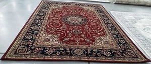 BURGUNDY / NAVY 9' X 12' Hole in Rug, Reduced Price 1172761009 CL362A-912 - Picture 1 of 4