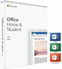 Microsoft Office Home and Student 2019 For 1PC Windows 1 User License Key Card