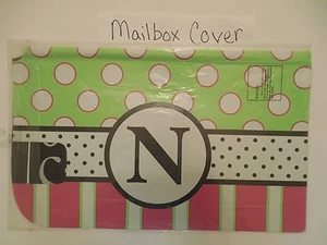 Cover Magnetica Cassetta Postale Peppy MONOGRAMMA Lime e Rosa Iniziale " N " SOLO " N " - Foto 1 di 4