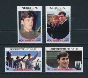 Tuvalu Nukufetau 58a-59b MNH, boda real, 1986 - Imagen 1 de 1