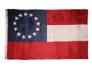 3x5 Sterne und Bars First National 13 Southern States CSA Bürgerkrieg Flagge 5X3 100D