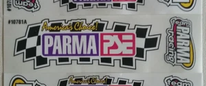 PARMA RACING TEAM # 10781A - 6 Decals - 3 Sheets - Self Stick - Slot Car Decals - Picture 1 of 1