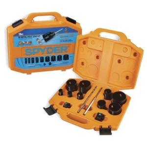 Spyder Kit de Sierra Cortadora de Agujeros de Acero Bi Metal de 13 Piezas con Hojas y Pelejos - Imagen 1 de 8