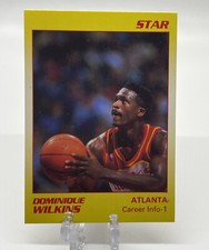 Dominique Wilkins 1991 Star Career Stats Basketball #6 Atlanta Hawks, Vintage