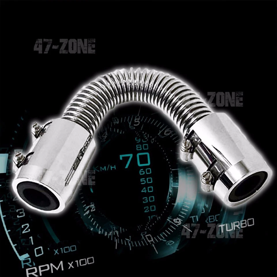 KIT MANGUERA RADIADOR ACERO INOXIDABLE CROMADO 12 PULGADAS PARA CHEVY Ford Foto 1 de 1