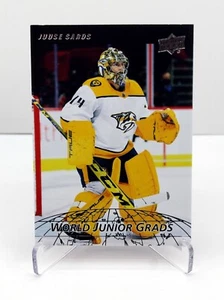 2022-23 UD Series 2 World Junior Grads Insert Card #WG-16 Juuse Saros - Picture 1 of 1