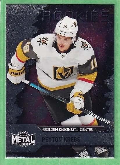 2020-21 Skybox Metal Universe Rookie #130 Peyton Krebs Vegas Golden Knights - Image 1 of 2