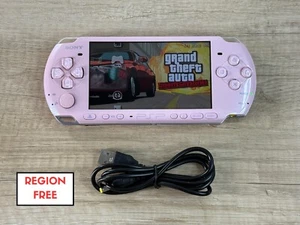 RANK B+ PSP 3000 Blossom Pink Console REGION FREE ENGLISH 8GB Tested S2619 - Picture 1 of 24