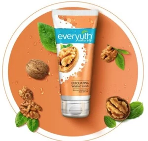 Everyuth Naturals Exfoliating Walnut Face Scrub For Healthy Smooth Skin - 100g - Picture 1 of 9