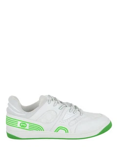 Gucci Mens Basket Leather Low-Top Sneakers - Picture 1 of 4